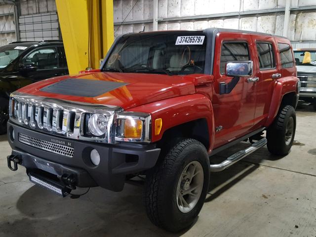 5GTDN136868111679 - 2006 HUMMER H3 RED photo 2