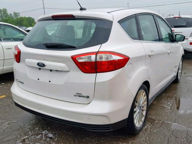 1FADP5BU1DL514301 - 2013 FORD C-MAX SEL WHITE photo 4