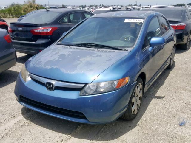 2HGFA16598H511974 - 2008 HONDA CIVIC LX BLUE photo 2