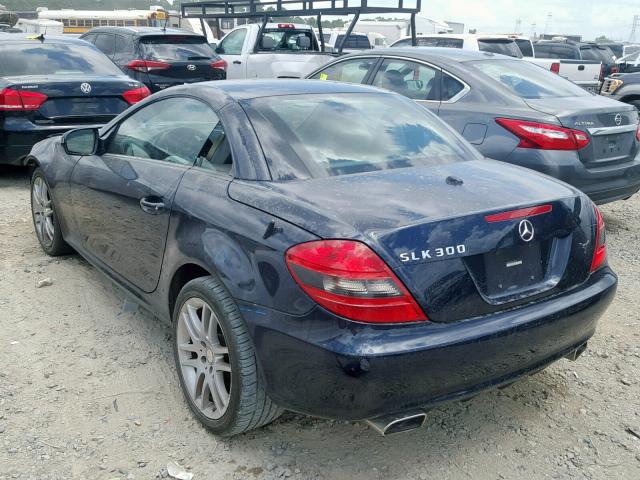 WDBWK54F29F213833 - 2009 MERCEDES-BENZ SLK 300 BLUE photo 3