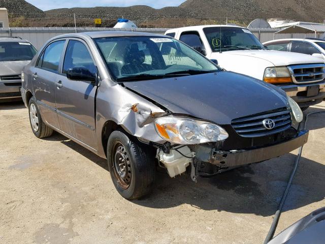 1NXBR32E63Z056249 - 2003 TOYOTA COROLLA CE GRAY photo 1