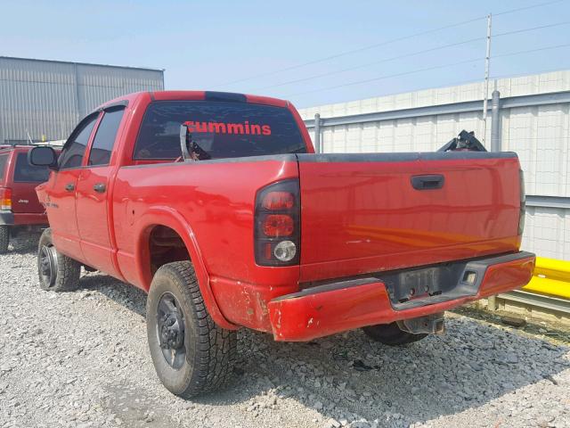 3D7KU28C84G103097 - 2004 DODGE RAM 2500 S RED photo 3