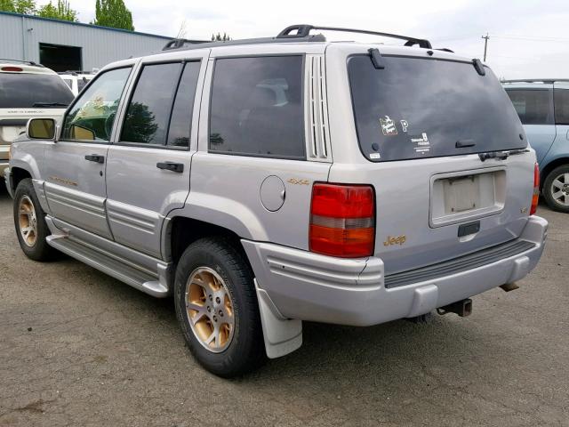 1J4GZ78Y2WC246640 - 1998 JEEP GRAND CHER SILVER photo 3