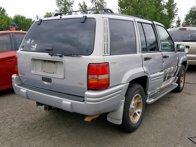 1J4GZ78Y2WC246640 - 1998 JEEP GRAND CHER SILVER photo 4