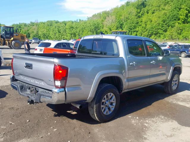 5TFCZ5AN7KX179108 - 2019 TOYOTA TACOMA DOU SILVER photo 4