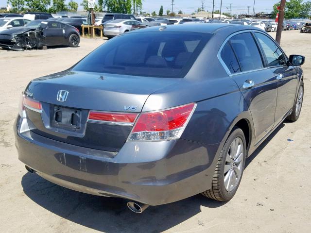 1HGCP3F83CA018046 - 2012 HONDA ACCORD EXL GRAY photo 4