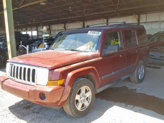 1J8HG48K87C505524 - 2007 JEEP COMMANDER წითელი ფოტო 2