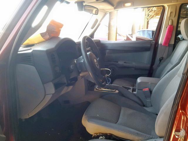 1J8HG48K87C505524 - 2007 JEEP COMMANDER წითელი ფოტო 5
