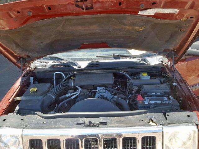 1J8HG48K87C505524 - 2007 JEEP COMMANDER წითელი ფოტო 7