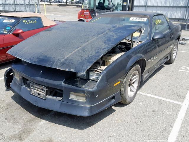 1G1FP23E1ML143514 - 1991 CHEVROLET CAMARO RS BLACK photo 2