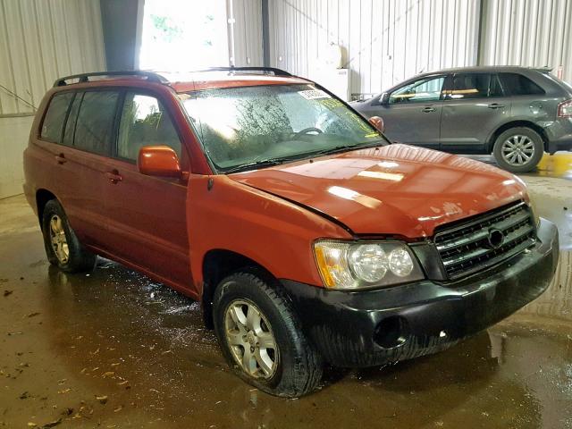 JTEHF21A330150477 - 2003 TOYOTA HIGHLANDER MAROON photo 1