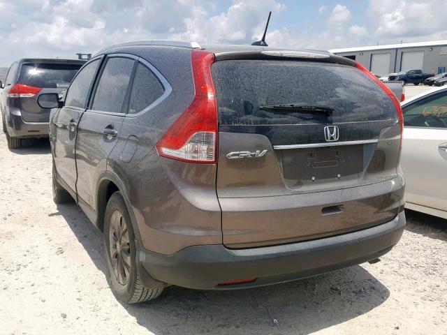 5J6RM3H76CL044645 - 2012 HONDA CR-V EXL GRAY photo 3