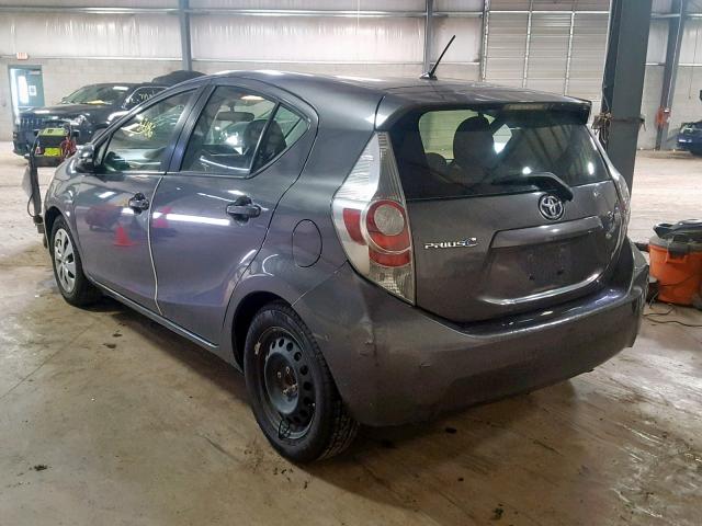 JTDKDTB35C1527617 - 2012 TOYOTA PRIUS C GRAY photo 3