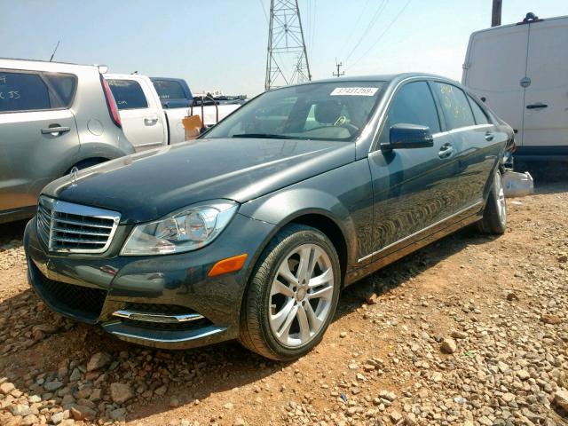 WDDGF4HB3EG253294 - 2014 MERCEDES-BENZ C 250 GRAY photo 2