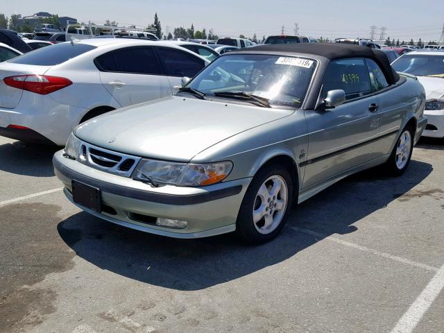 YS3DF75K917013334 - 2001 SAAB 9-3 SE GREEN photo 2