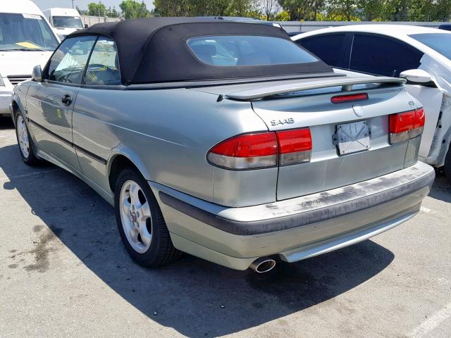 YS3DF75K917013334 - 2001 SAAB 9-3 SE GREEN photo 3