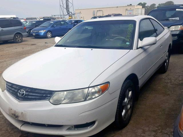 2T1CF28P73C607483 - 2003 TOYOTA CAMRY SOLA WHITE photo 2