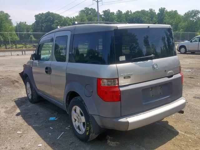 5J6YH28583L021344 - 2003 HONDA ELEMENT EX SILVER photo 3