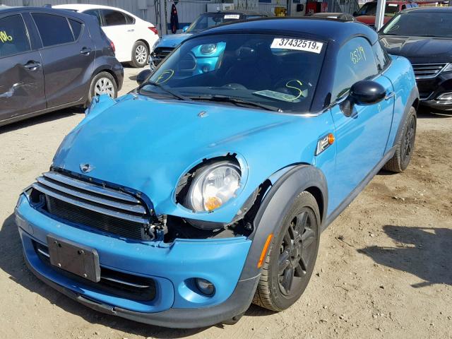 WMWSX1C57DT507481 - 2013 MINI COOPER COU BLUE photo 2