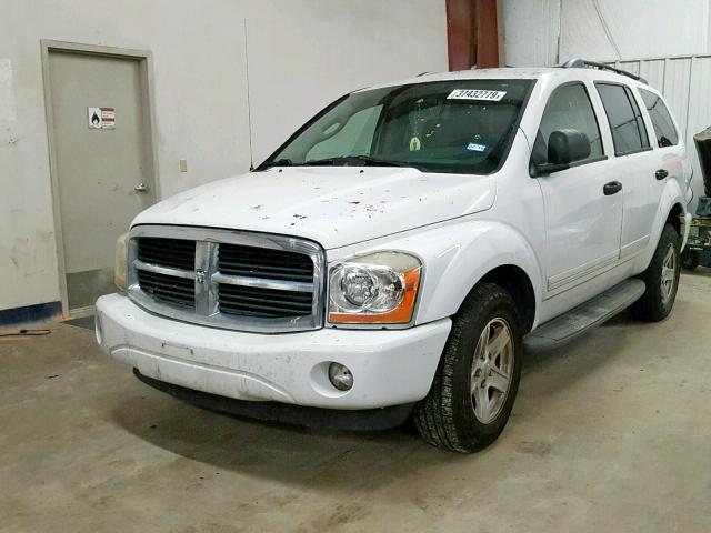 1D4HD48N75F528379 - 2005 DODGE DURANGO SL WHITE photo 2