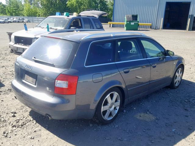 WAUVT68E82A274539 - 2002 AUDI A4 3.0 AVA GRAY photo 4