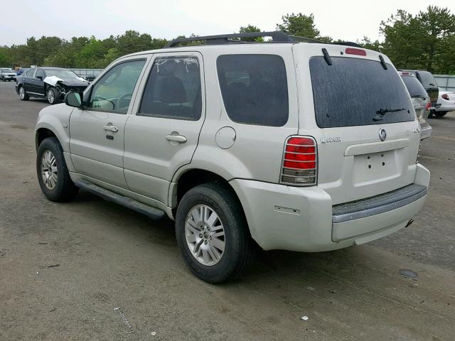 4M2CU91177KJ05463 - 2007 MERCURY MARINER LU WHITE photo 3