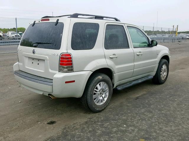 4M2CU91177KJ05463 - 2007 MERCURY MARINER LU WHITE photo 4