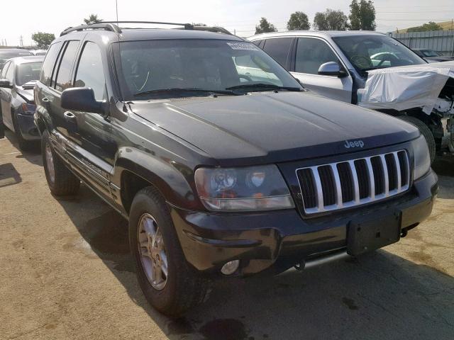 1J8GW48N24C430212 - 2004 JEEP GRAND CHER BLACK photo 1