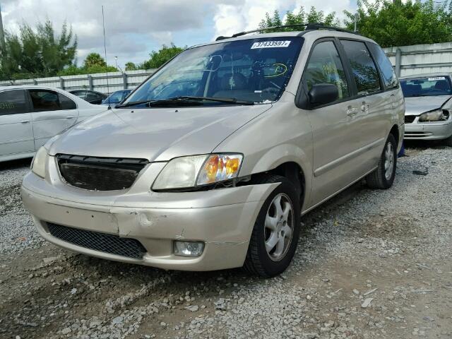 JM3LW28Y310166197 - 2001 MAZDA MPV WAGON CREAM photo 2