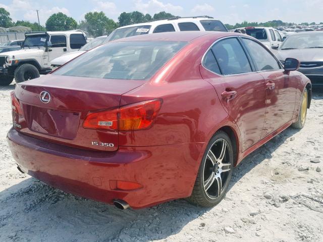 JTHBE262165000940 - 2006 LEXUS IS 350 RED photo 4