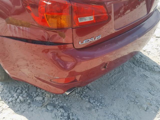 JTHBE262165000940 - 2006 LEXUS IS 350 RED photo 9