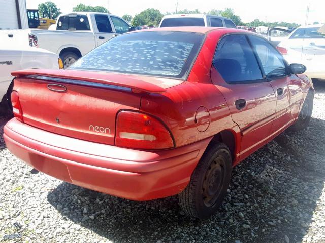 1P3ES47C2WD53781 - 1998 PLYMOUTH NEON HIGHL RED photo 4