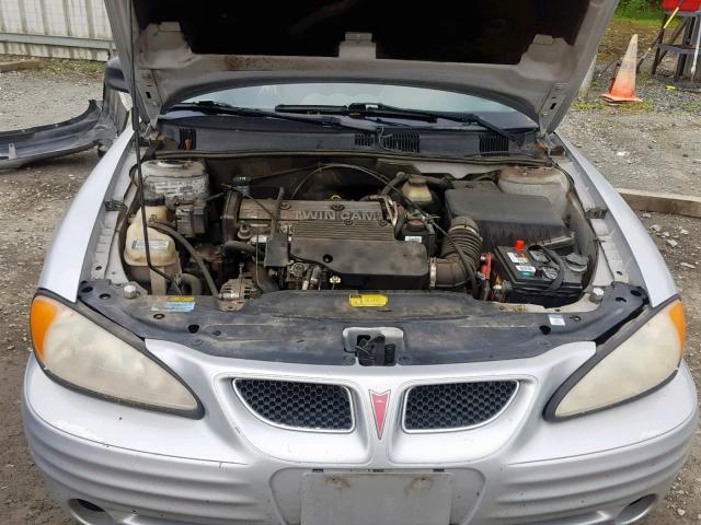 1G2NF52T01M586349 - 2001 PONTIAC GRAND AM S SILVER photo 7