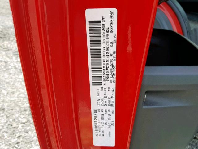 3C6TRVBG6EE101902 - 2014 RAM PROMASTER RED photo 10
