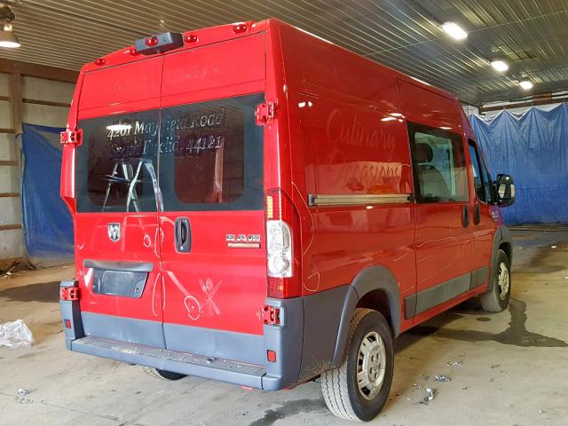 3C6TRVBG6EE101902 - 2014 RAM PROMASTER RED photo 4