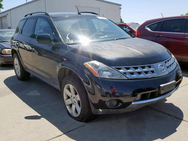 JN8AZ08W37W644512 - 2007 NISSAN MURANO SL BLACK photo 1