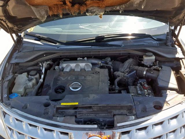 JN8AZ08W37W644512 - 2007 NISSAN MURANO SL BLACK photo 7