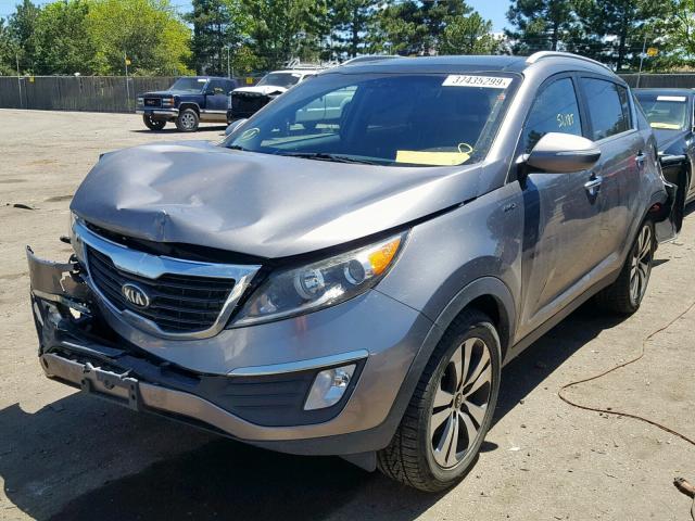 KNDPCCA2XD7431143 - 2013 KIA SPORTAGE E GRAY photo 2