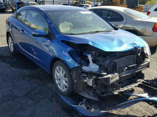 KNAFX6A84E5173167 - 2014 KIA FORTE EX BLUE photo 1