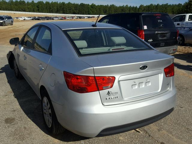 KNAFU4A21C5499613 - 2012 KIA FORTE EX SILVER photo 3