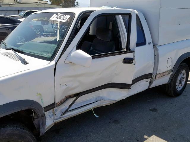 1B7GL23Y1NS508685 - 1992 DODGE DAKOTA WHITE photo 9