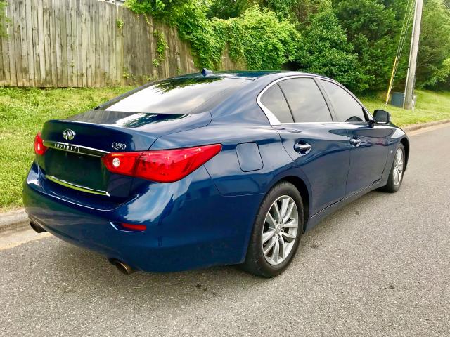 JN1BV7AP2EM671610 - 2014 INFINITI Q50/PREMIU BLUE photo 4