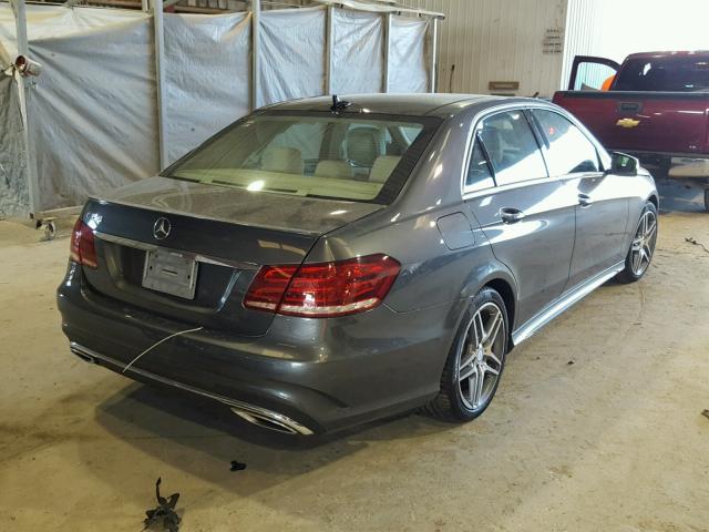 WDDHF5KB0EA814900 - 2014 MERCEDES-BENZ E 350 GRAY photo 4