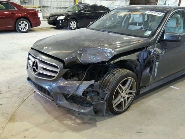 WDDHF5KB0EA814900 - 2014 MERCEDES-BENZ E 350 GRAY photo 9