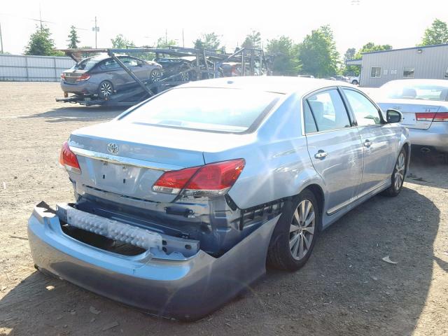 4T1BK3DB0BU393165 - 2011 TOYOTA AVALON BAS BLUE photo 4