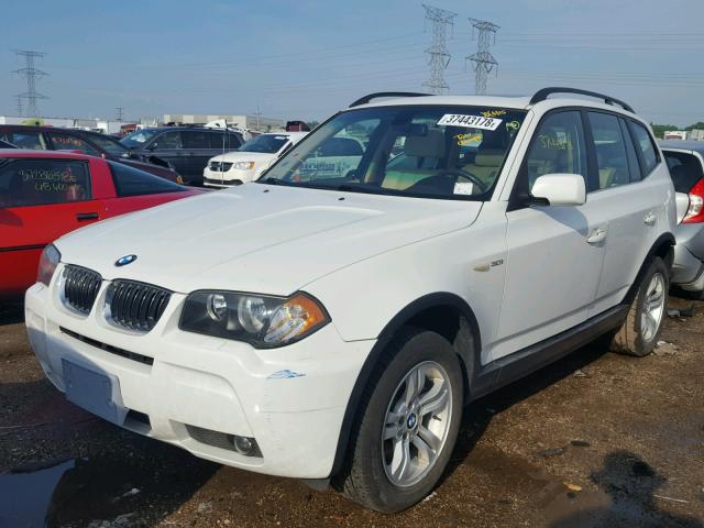 WBXPA93476WD25805 - 2006 BMW X3 3.0I WHITE photo 2