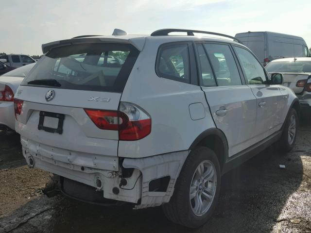 WBXPA93476WD25805 - 2006 BMW X3 3.0I WHITE photo 4