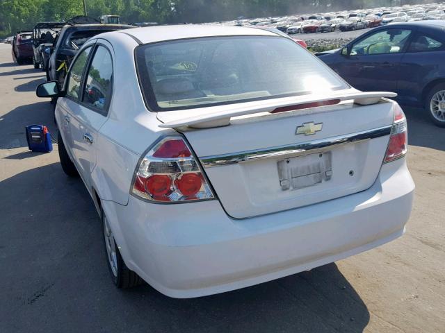 KL1TG56698B265203 - 2008 CHEVROLET AVEO LT WHITE photo 3