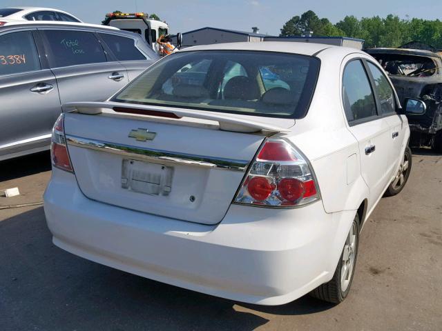 KL1TG56698B265203 - 2008 CHEVROLET AVEO LT WHITE photo 4