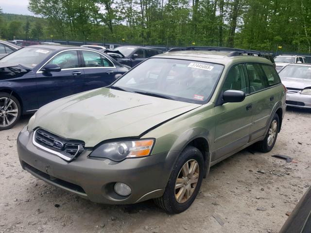 4S4BP61C956340733 - 2005 SUBARU LEGACY OUT GREEN photo 2